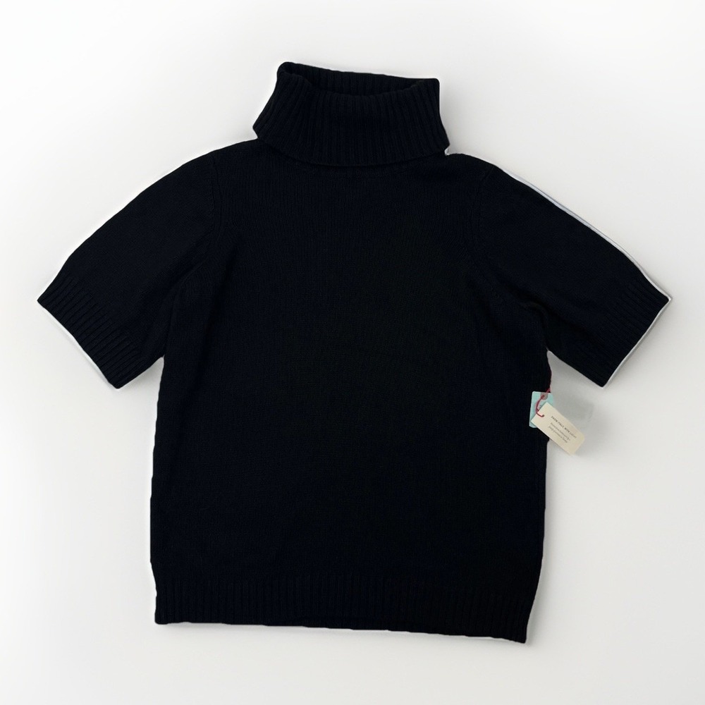 Anthropologie NWT Black Sweater 1X S/S Turtleneck Hand Knit Tuscany Italy - Picture 6 of 13